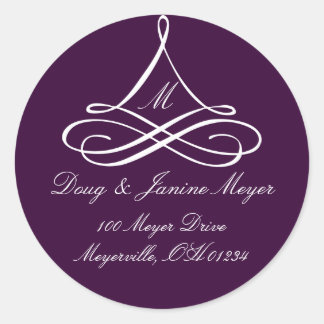 Scroll Ornament Address Label Stickers