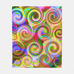 Scroll Pastel geometrical abstract Fleece Blanket