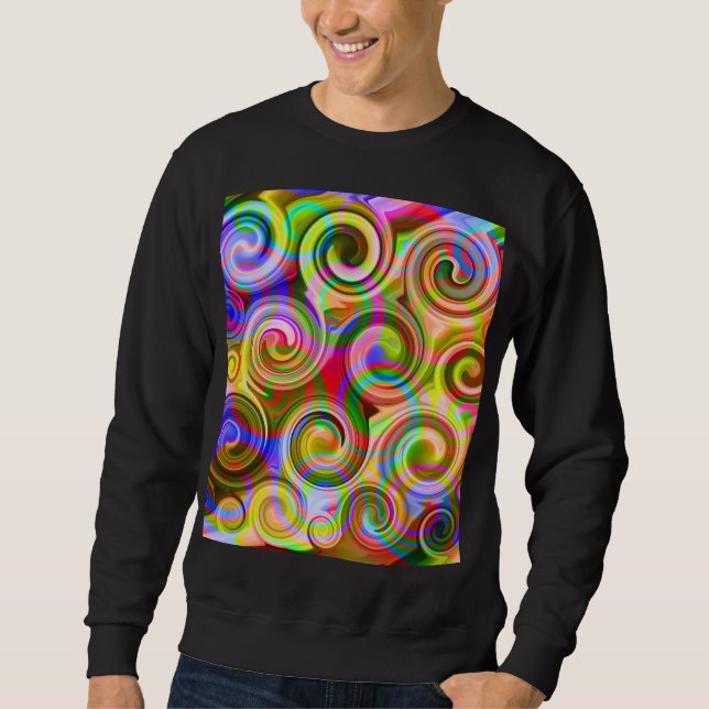Scroll Pastel geometrical abstract   Sweatshirt (Front)