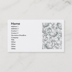 SCROLL PATTERN CALLING CARD