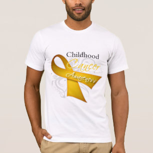 Scroll Ribbon Childhood Cancer Awareness T-Shirt