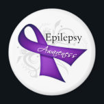 Scroll Ribbon - Epilepsy Awareness Magnet<br><div class="desc"></div>