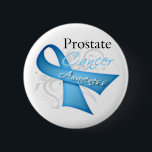 Scroll Ribbon Prostate Cancer Awareness 6 Cm Round Badge<br><div class="desc">Note: these beautiful ribbons are gradients which can vary in shades of colours.  Show your support for Prostate Cancer Awareness year-round with our collection of Ribbon awareness merchandise for cancer patients,  warriors,  survivors and advocates.</div>