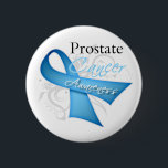 Scroll Ribbon Prostate Cancer Awareness 6 Cm Round Badge<br><div class="desc">Note: these beautiful ribbons are gradients which can vary in shades of colours.  Show your support for Prostate Cancer Awareness year-round with our collection of Ribbon awareness merchandise for cancer patients,  warriors,  survivors and advocates.</div>