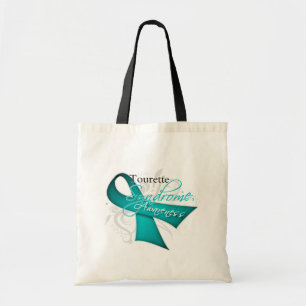 Scroll Ribbon - Tourette Syndrome Awareness Tote Bag