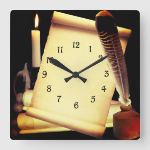 Scroll Square Wall Clock