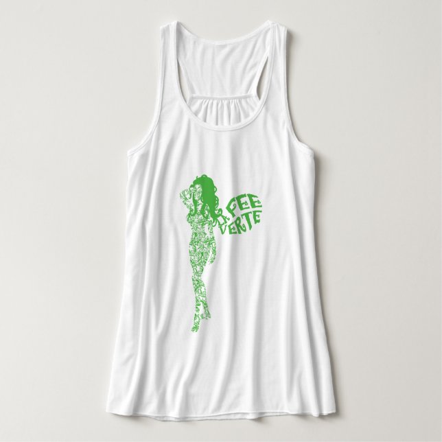 Scrolled La Fee Verte Singlet (Design Front)