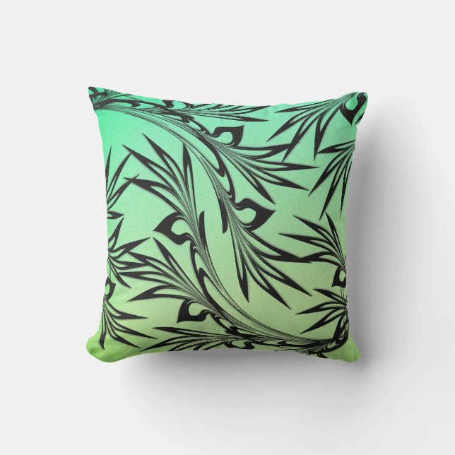 Scrolled Leaf Ombre Cushion (Front)