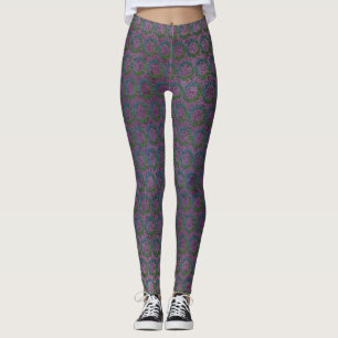 Scrolled Purple Inspirations Leggings