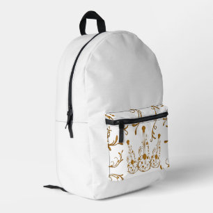 Scrolled Wood Guitars Printed Backpack