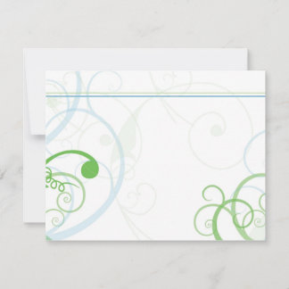 Scrolling Around  Wedding RSVP Card