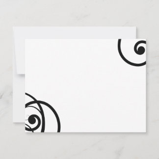 Scrolling Flourishes RSVP Card