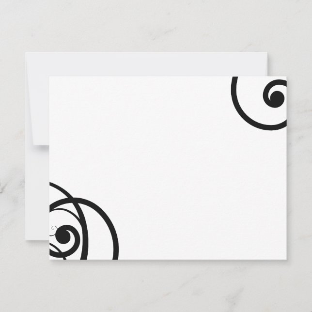 Scrolling Flourishes RSVP Card (Front)