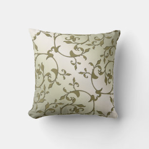Scrolling Olive Leaves Cushion