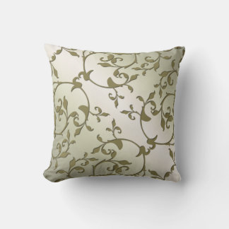 Scrolling Olive Leaves Cushion