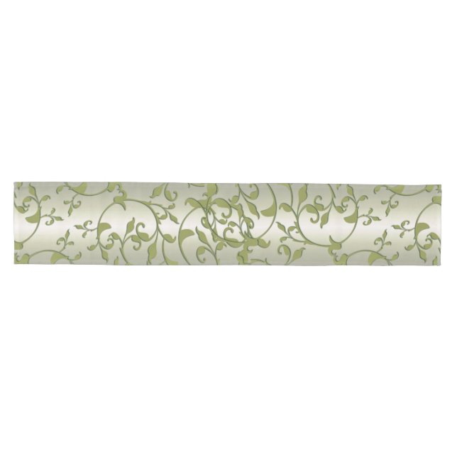 Scrolling Olive Leaves Medium Table Runner (Horizontal)