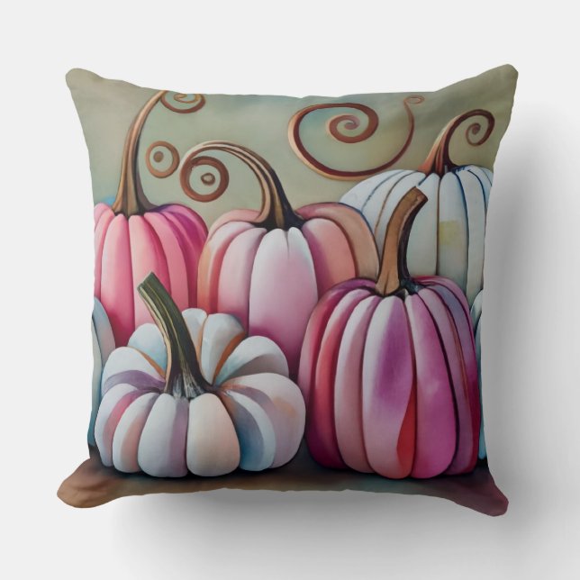 Scrolling Pumpkins  Cushion (Front)
