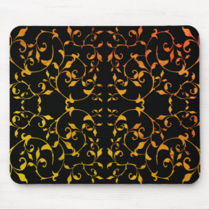 Scrolling Rust and Black Silky Mouse Pad