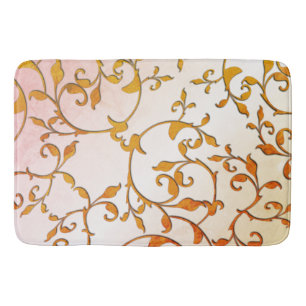 Scrolling Rust Bath Mat