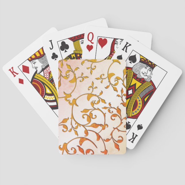 Scrolling Rust Playing Cards (Back)