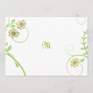 Scrolling Vines and Flowers Wedding Invitation