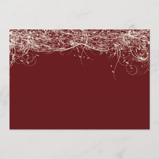 Scrolling Vines Wedding Invitation