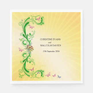 Scrolls and Butterflies Napkin