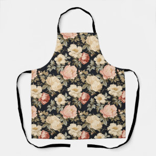 Scrolls with roses Victorian style Apron