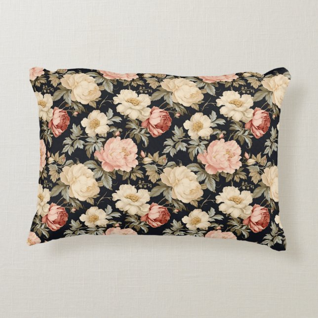 Scrolls with roses Victorian style Decorative Cushion (Back)