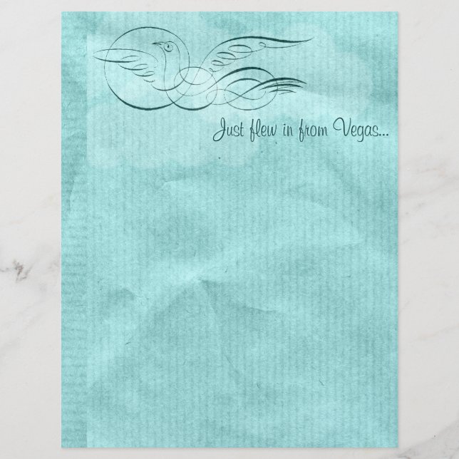 Scrolly Bird (Personalised Scrapbook Paper) (Front)