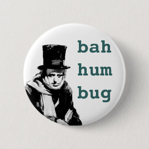scrooge, 6 cm round badge