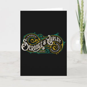 Scrooge And Marley Counting House Christmas Carol Card