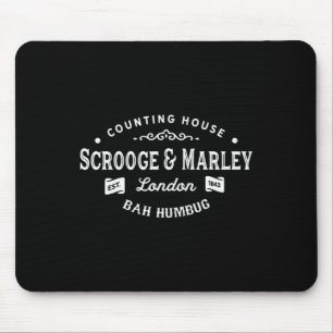 Scrooge And Marley Counting House Christmas Carol Mouse Pad