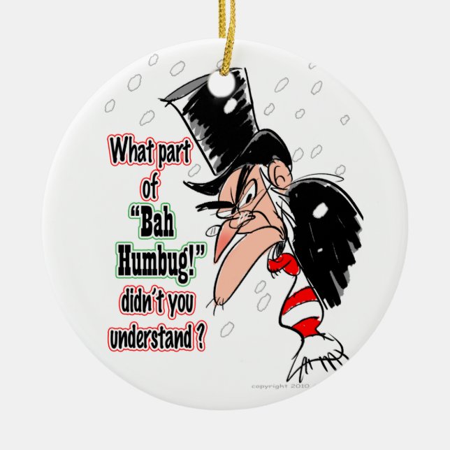 SCROOGE CERAMIC TREE DECORATION (Front)
