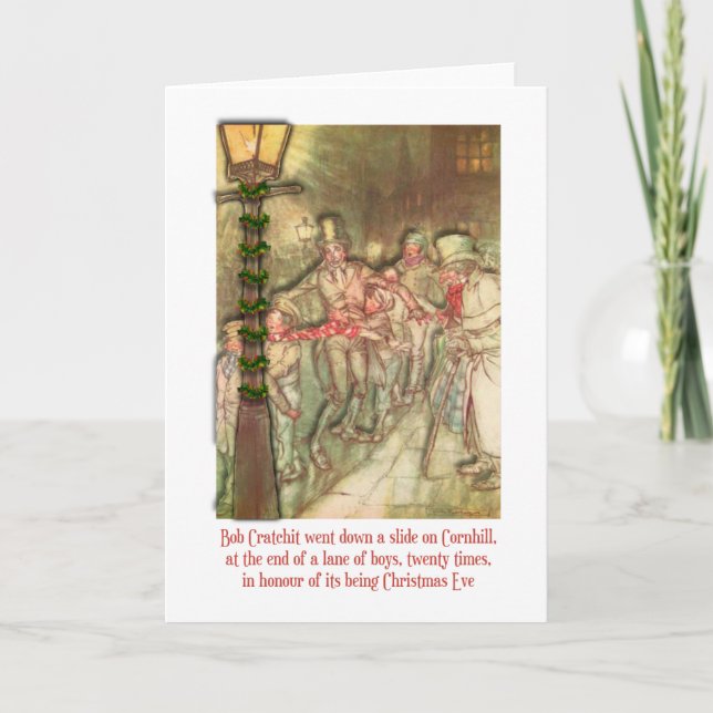 Scrooge Charles Dickens Christmas Card (Front)