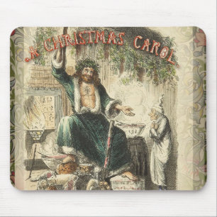 Scrooge Christmas Carol Art Print Illustration Mouse Pad
