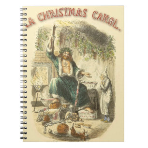 Scrooge Ghost of Christmas Present Victorian Spiral Notebook