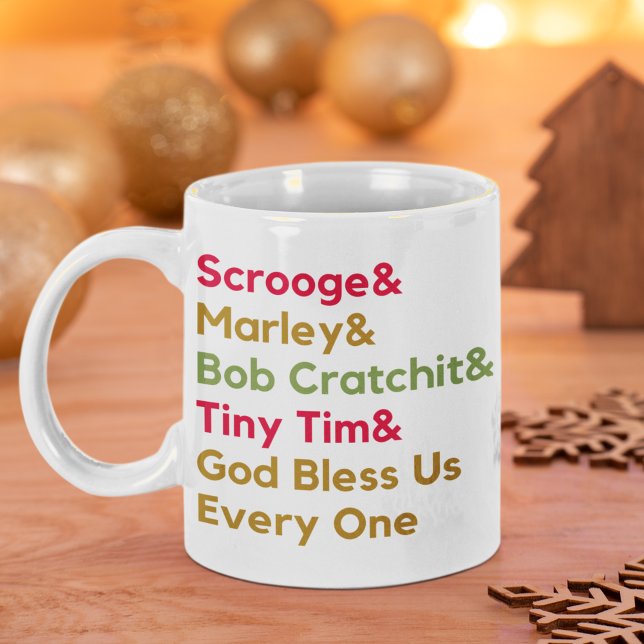 Scrooge Marley Modern Festive Minimalist Christmas Coffee Mug (Creator Uploaded)