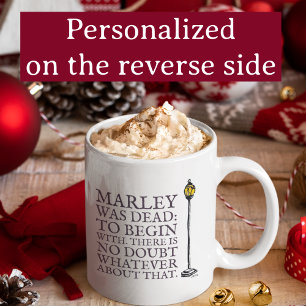 Scrooge Marley Personalised Charles Dickens Coffee Mug