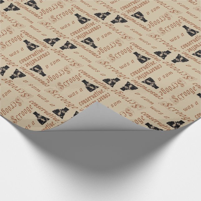 Scrooge Was A Conservative Wrapping Paper (Corner)
