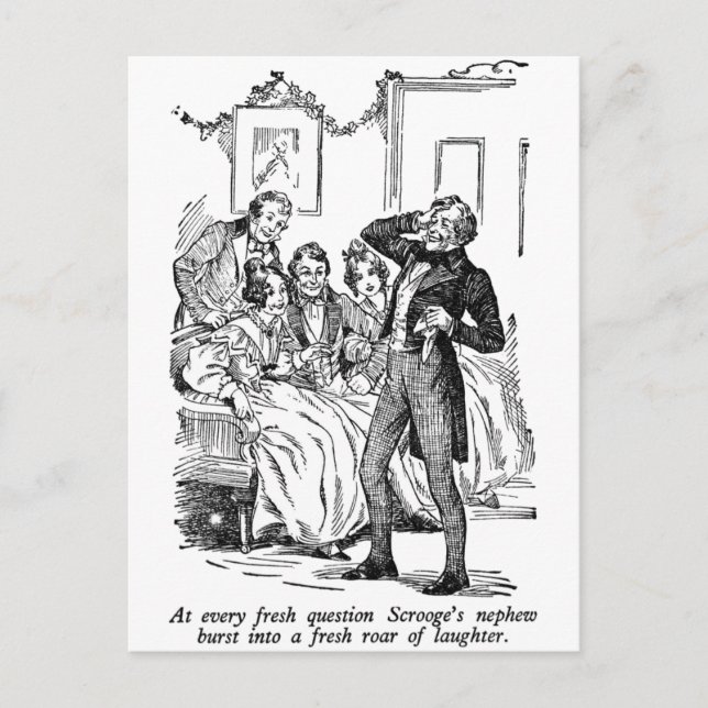 Scrooge's Nephew (with text) Postcard (Front)