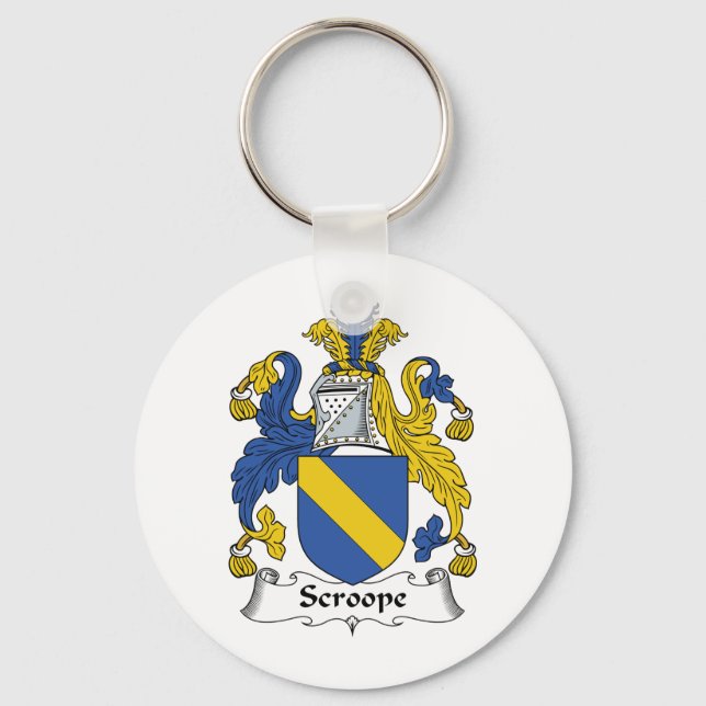 Scroope Family Crest Key Ring (Front)
