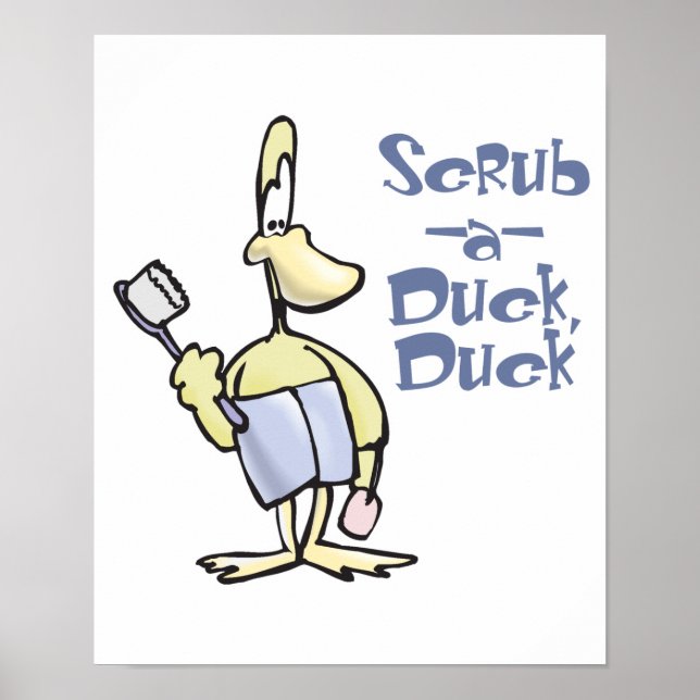 scrub a duck duck poster (Front)