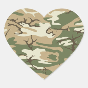 Scrub Camo Heart Sticker