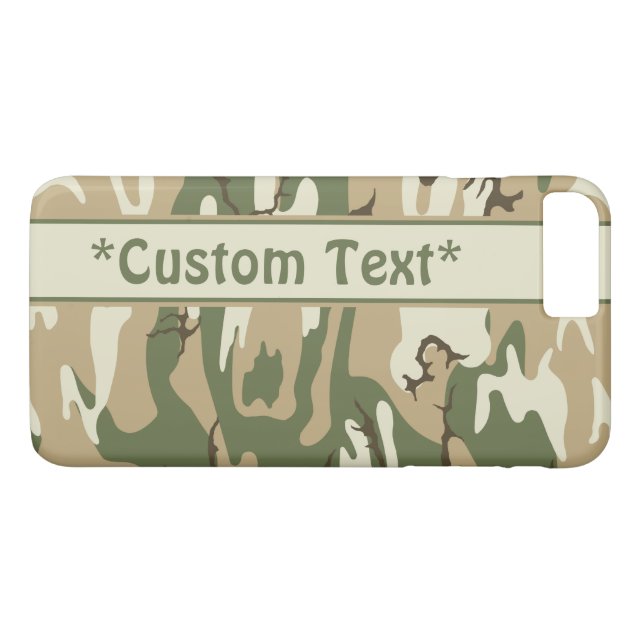 Scrub Camo w/ Custom Text Case-Mate iPhone Case (Back (Horizontal))