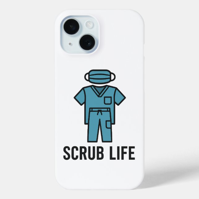 Scrub Life Apple 15 iPhone Case (Back)