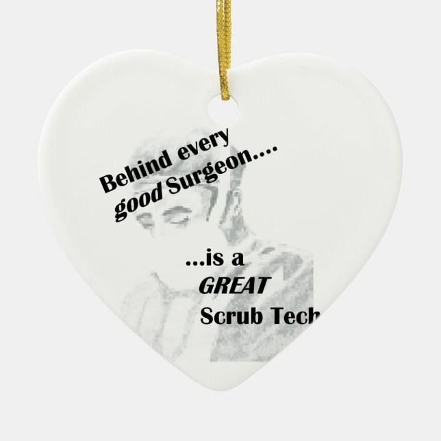 Scrub Tech Ceramic Tree Decoration (Front)
