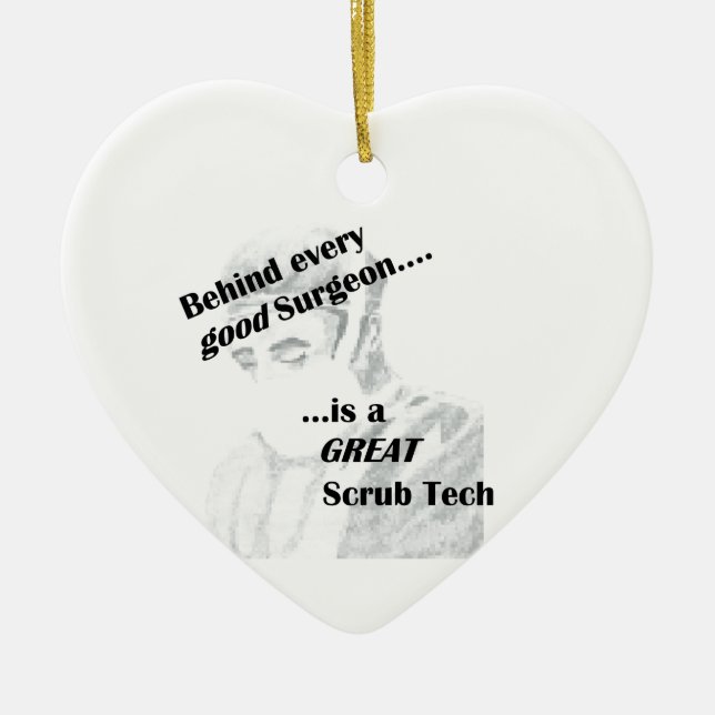 Scrub Tech Ceramic Tree Decoration (Front)