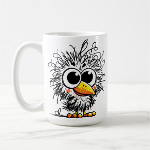 Scruffy Bird: Cute and Funny Art Coffee Mug