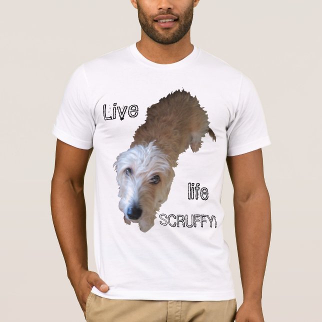 Scruffy Dog 'Live life SCRUFFY!' Adult Basic Tee (Front)